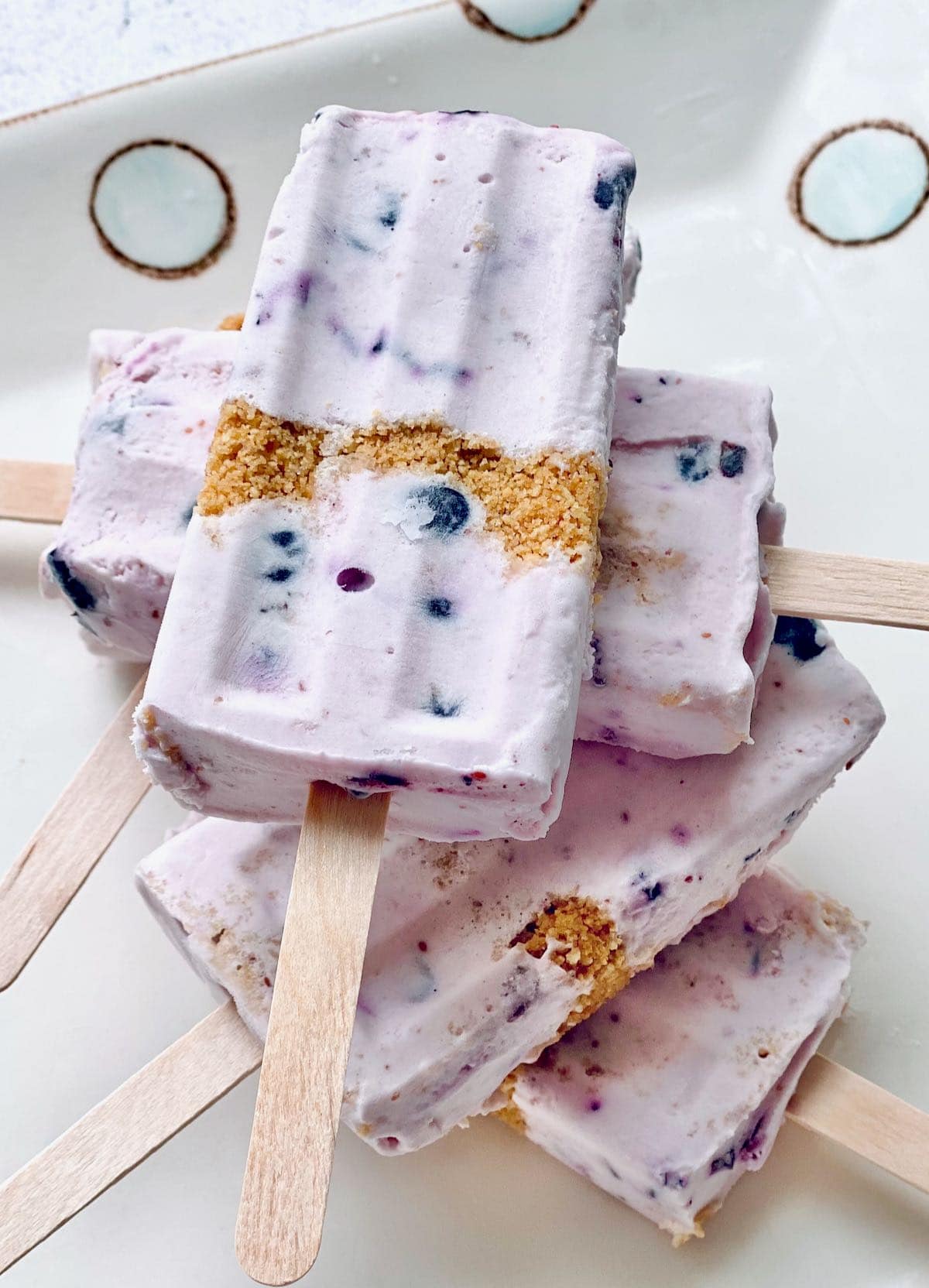 Blueberry Cosmic Cheesecake Pops