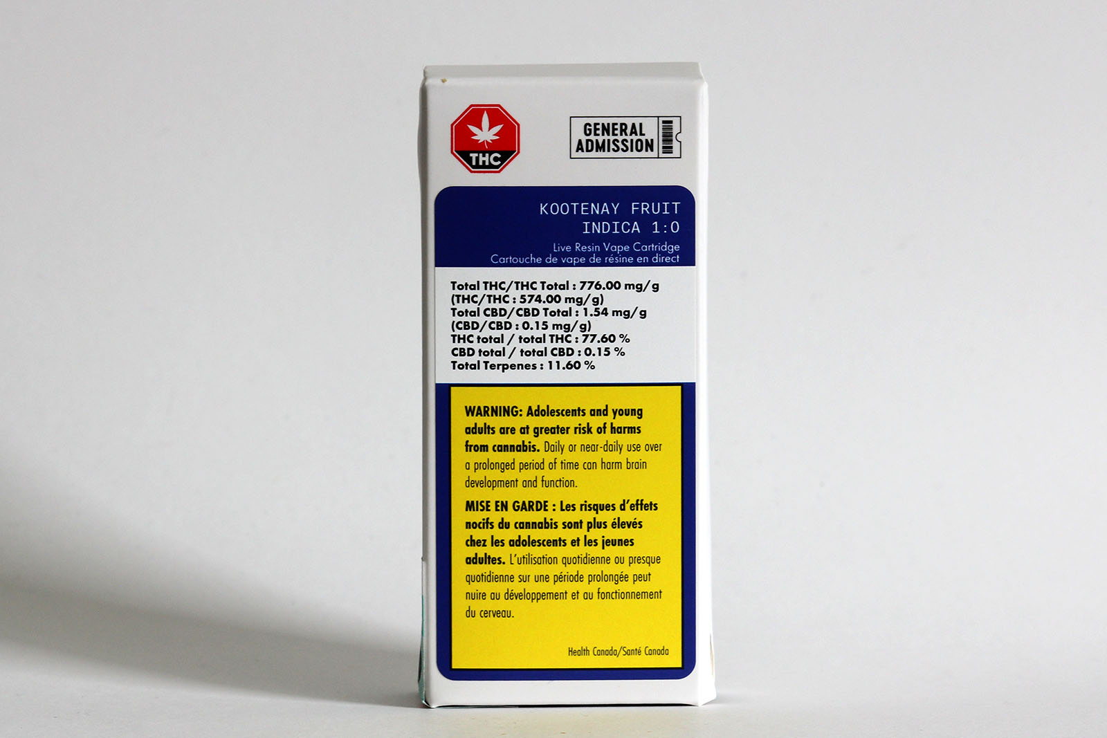 Kootenay Fruit Live Resin Vape Cartridge