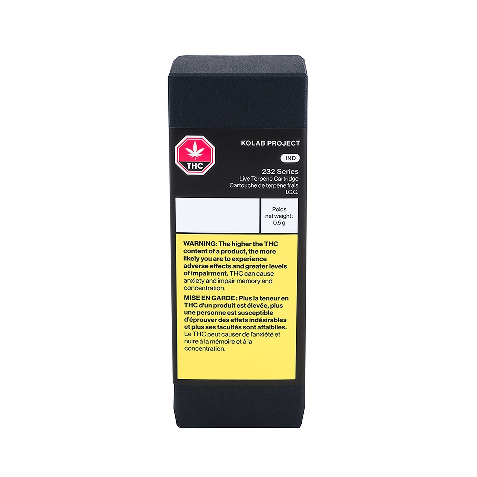 232 Series Indica Icc Live Terpene Cartg